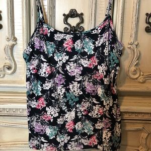 Loft Women’s (L) Navy W/Floral Print Cami